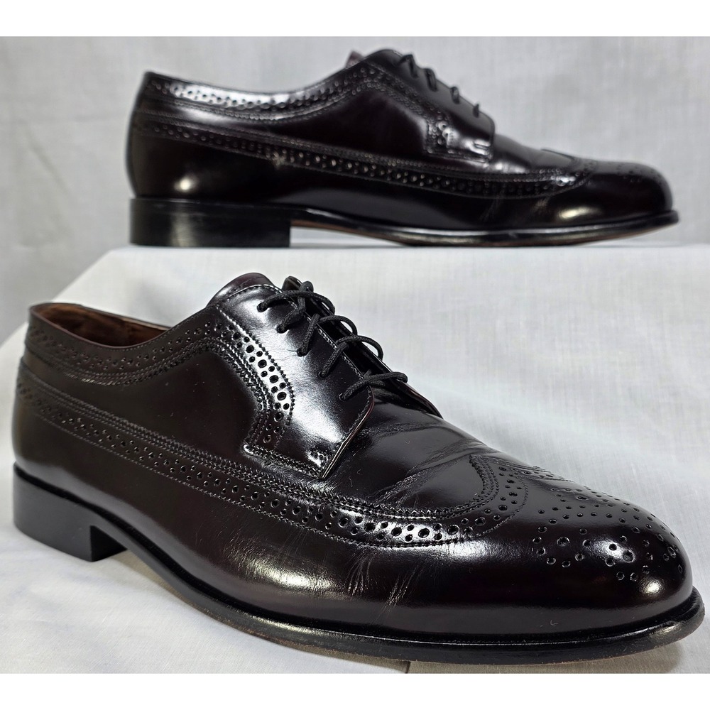 Bostonian Classics First Flex‎ Men's Burgundy Leather Wingtip Oxford Shoes
